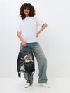 Рюкзак джинсовый / Черный клевер