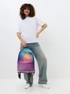 Рюкзак джинсовый / Цветные полигоны - Градиент