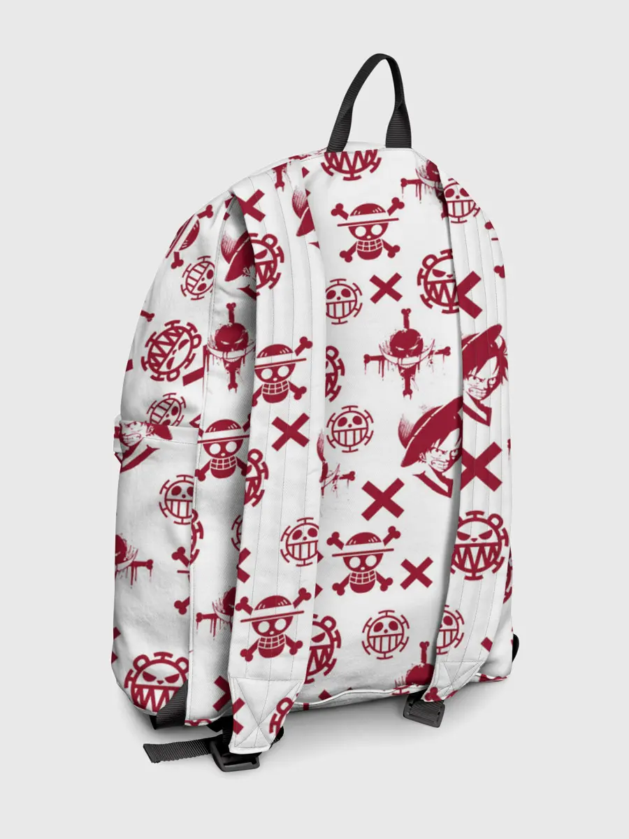 Рюкзак джинсовый / Манки Д. Луффи | пиратские знаки One Piece