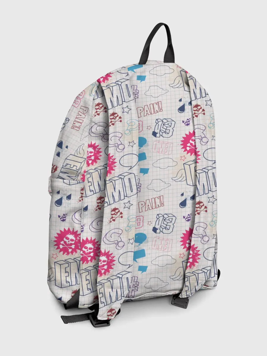 Рюкзак джинсовый / Граффити-школьная тетрадь