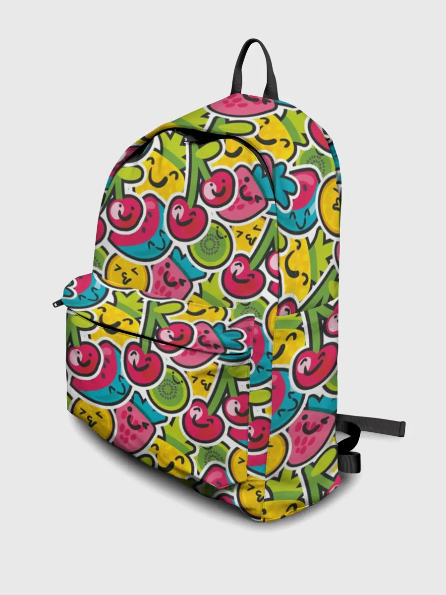 Рюкзак джинсовый / Лето. Ягоды. Фрукты