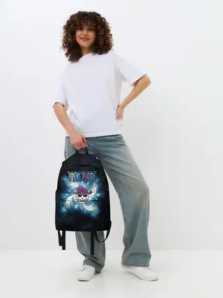 Рюкзак джинсовый / Веселый Роджер Робин One Piece