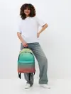Рюкзак джинсовый / Красно-бирюзовый градиент