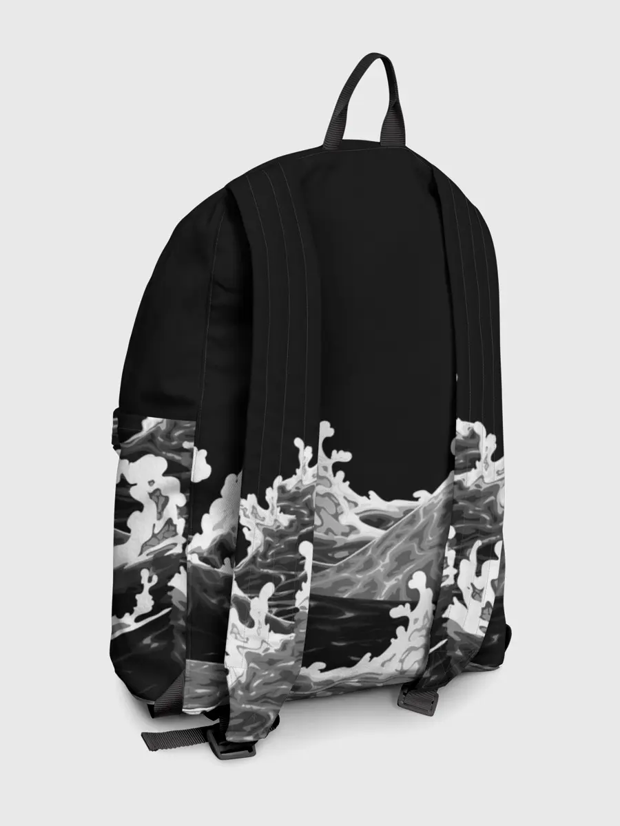 Рюкзак джинсовый / Карп Кои Волна Япония Рыба