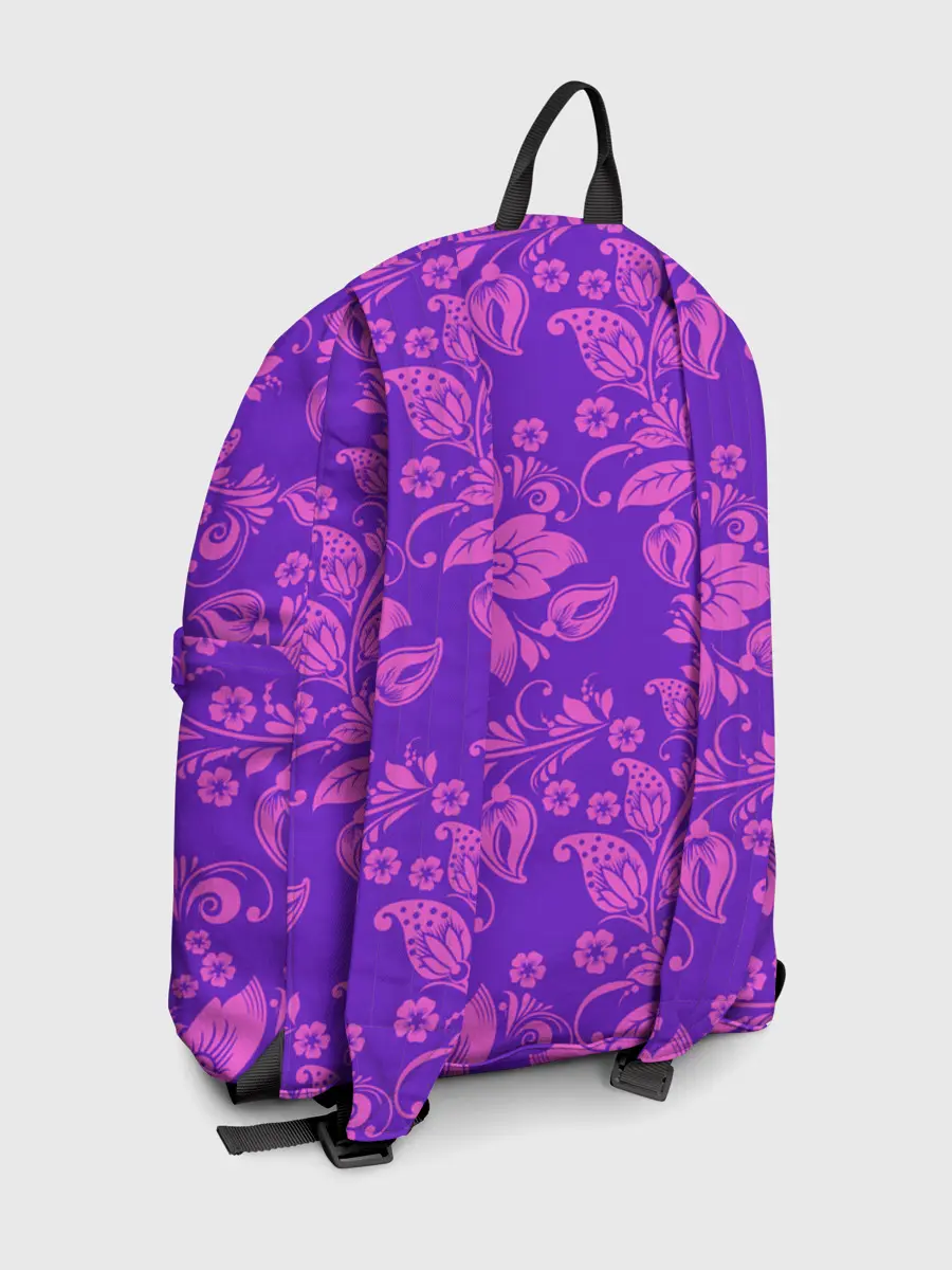 Рюкзак джинсовый / ФИОЛЕТОВАЯ ХОХЛОМА