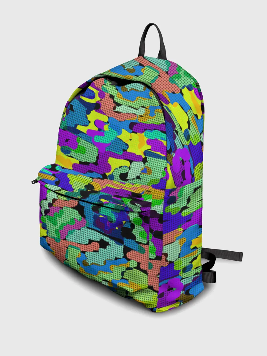 Рюкзак джинсовый / Камуфляж в ярких тонах