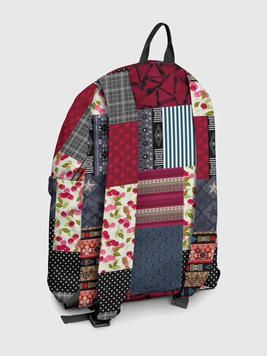 Рюкзак джинсовый / Деревенский стиль. Пэчворк.