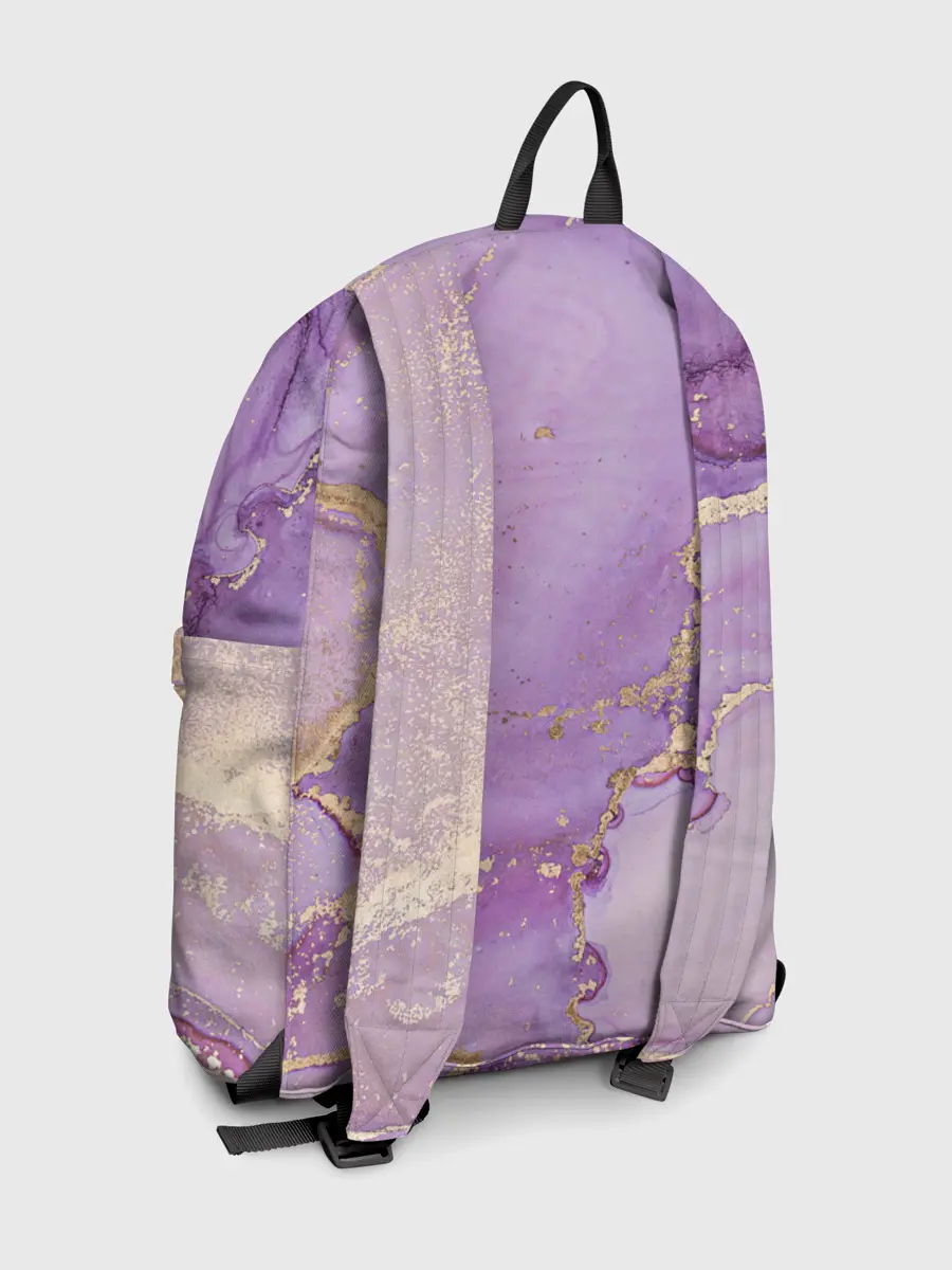 Рюкзак джинсовый / Сиреневые разводы краски