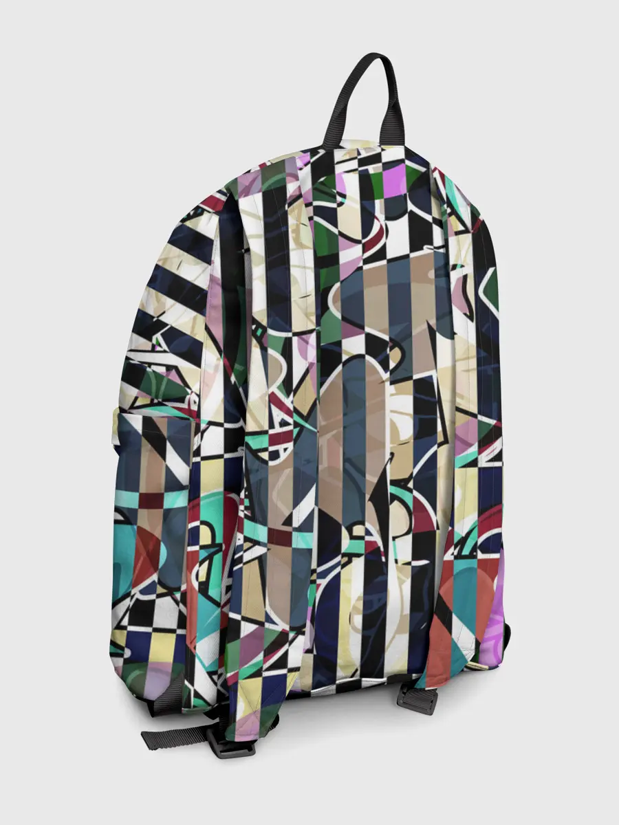 Рюкзак джинсовый / Полосатый абстрактный узор