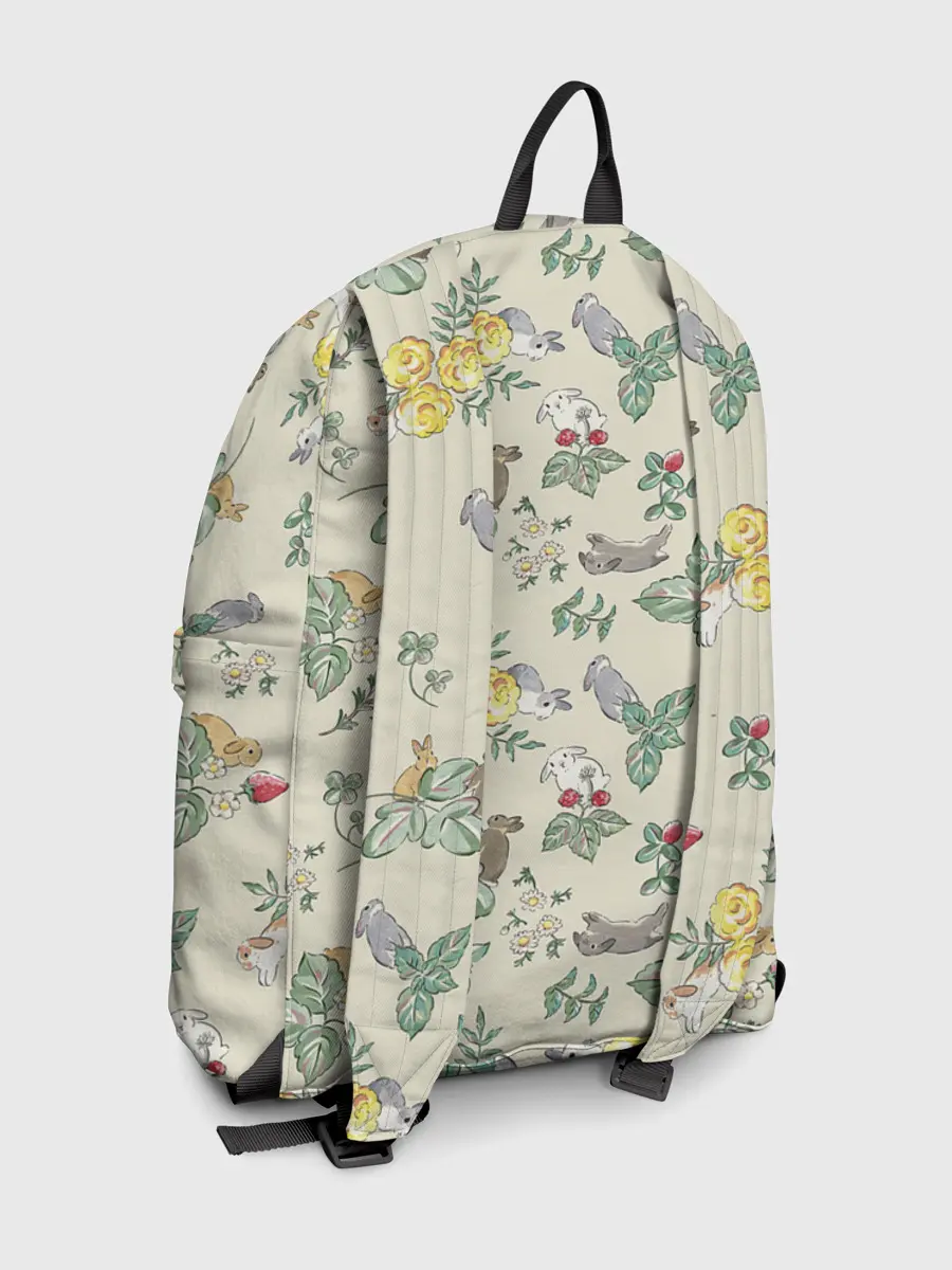 Рюкзак джинсовый / Зайчики с Цветочками