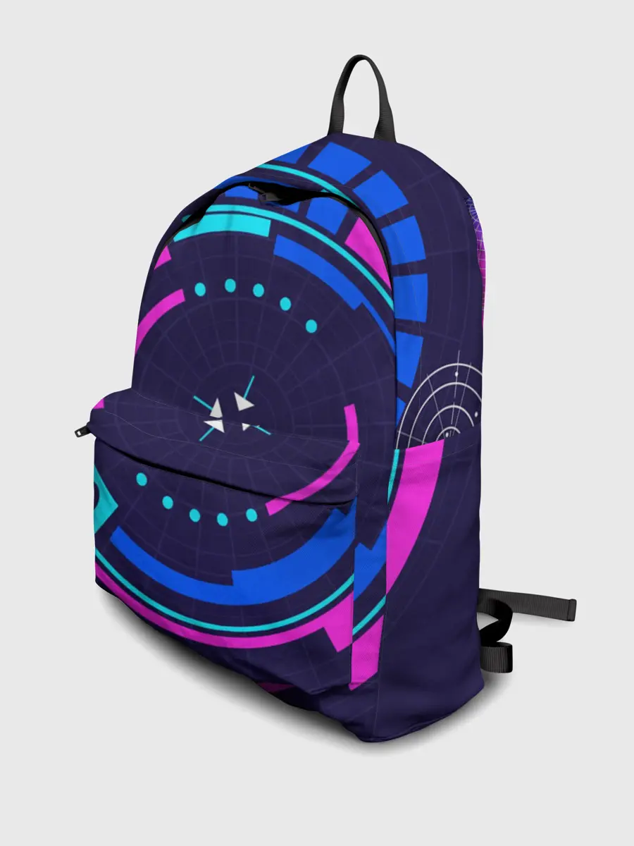 Рюкзак джинсовый / Розовый Синий Киберпанк