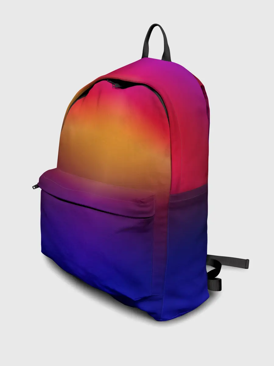Рюкзак джинсовый / Размытый оранжево-фиолетовый