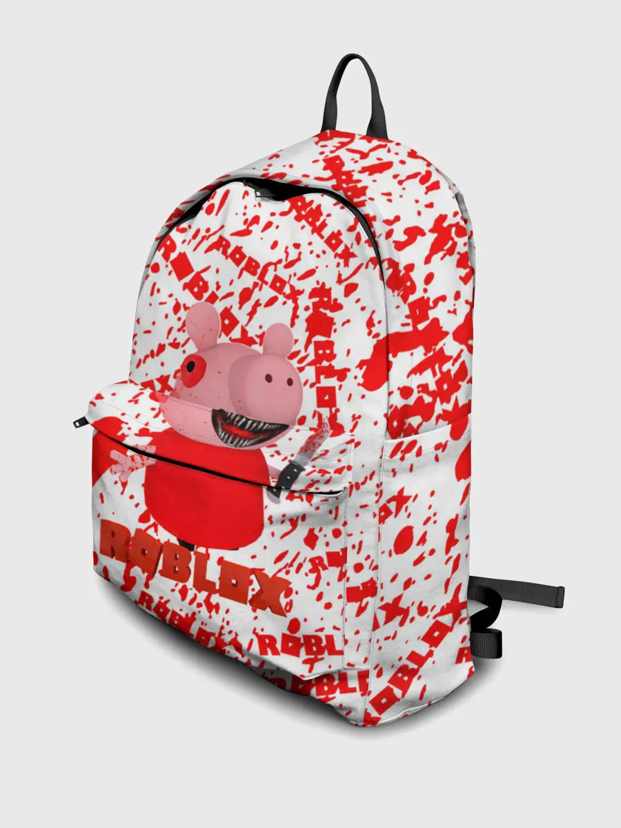 Рюкзак джинсовый / Roblox piggy/Свинка Пигги.