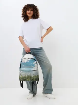 Рюкзак джинсовый / Небушко и полюшко