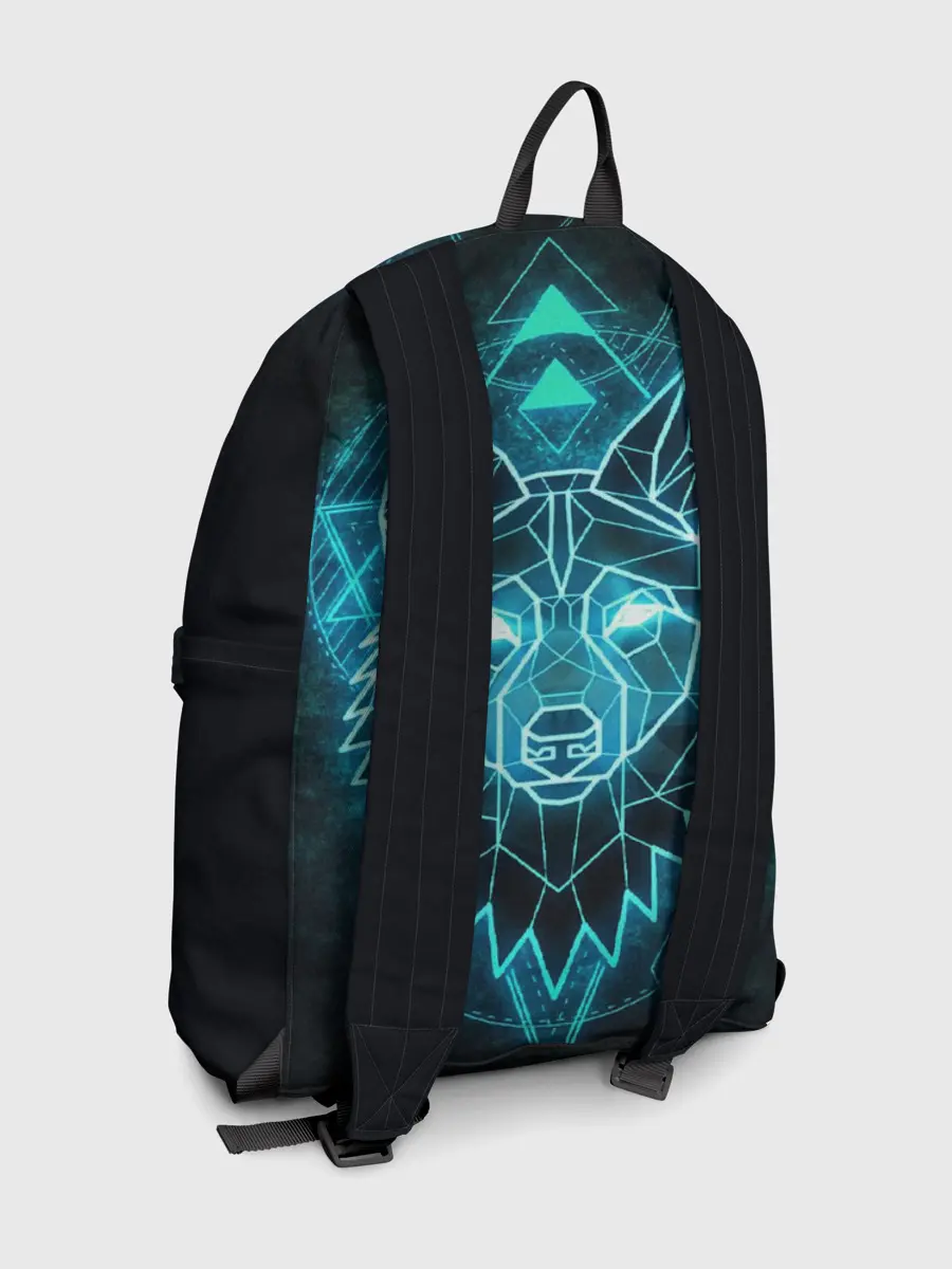 Рюкзак джинсовый / НЕОНОВЫЙ ВОЛК