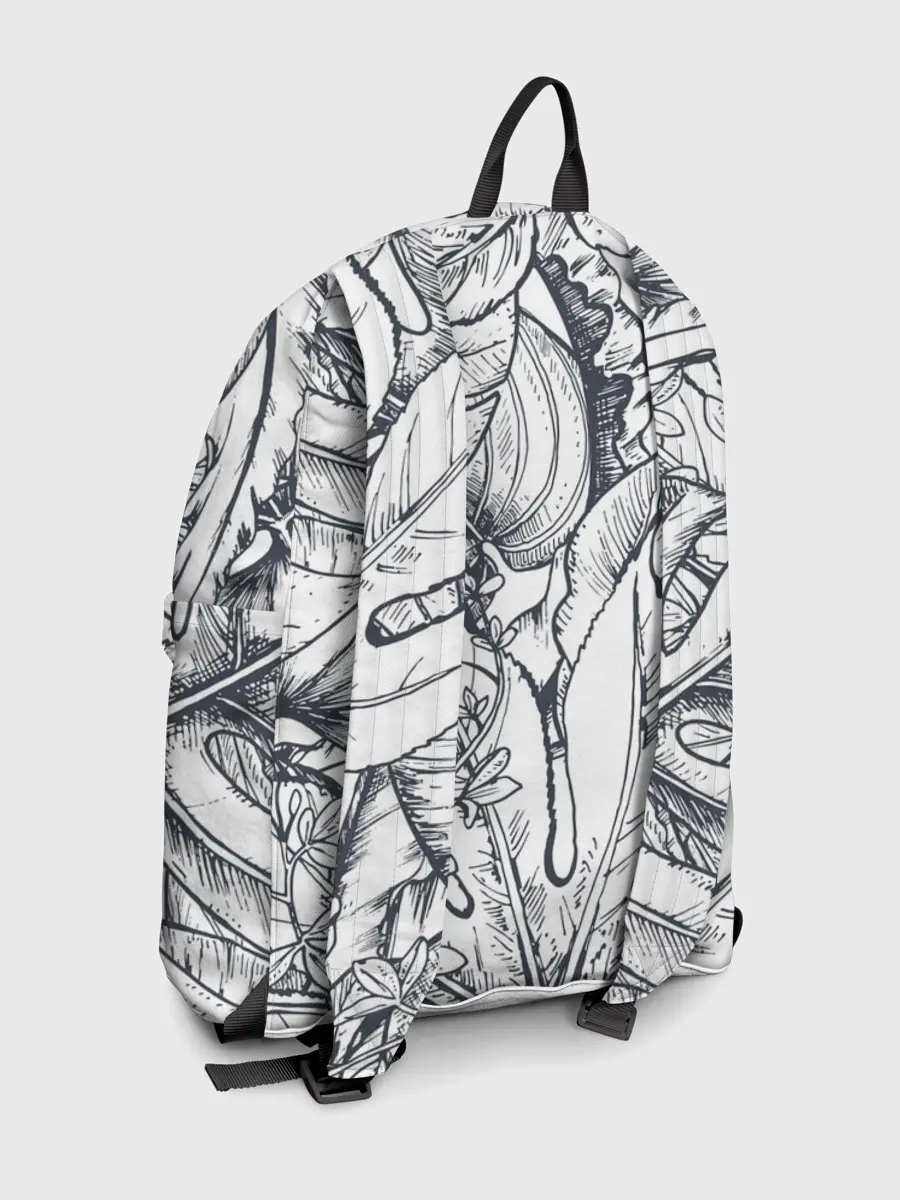 Рюкзак джинсовый / Тропические листья