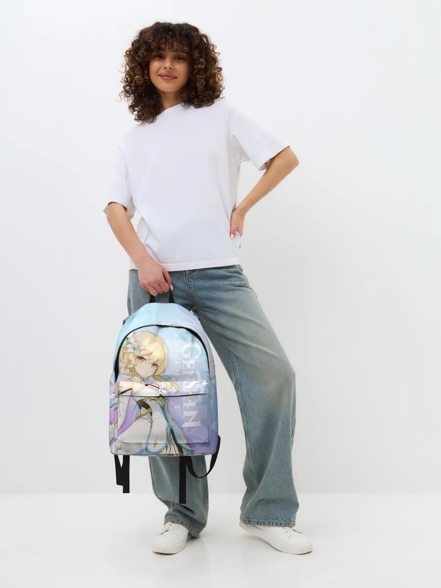 Рюкзак джинсовый / Genshin Impact Путешественница