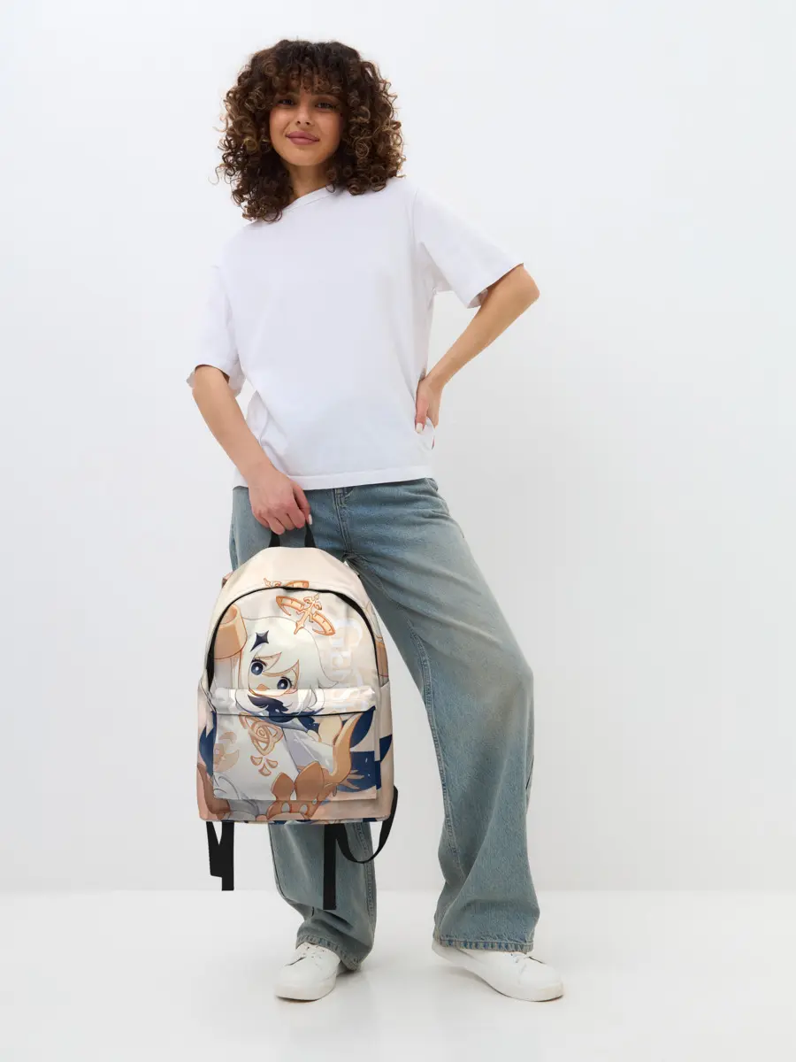 Рюкзак джинсовый / Genshin Impact, Паймон