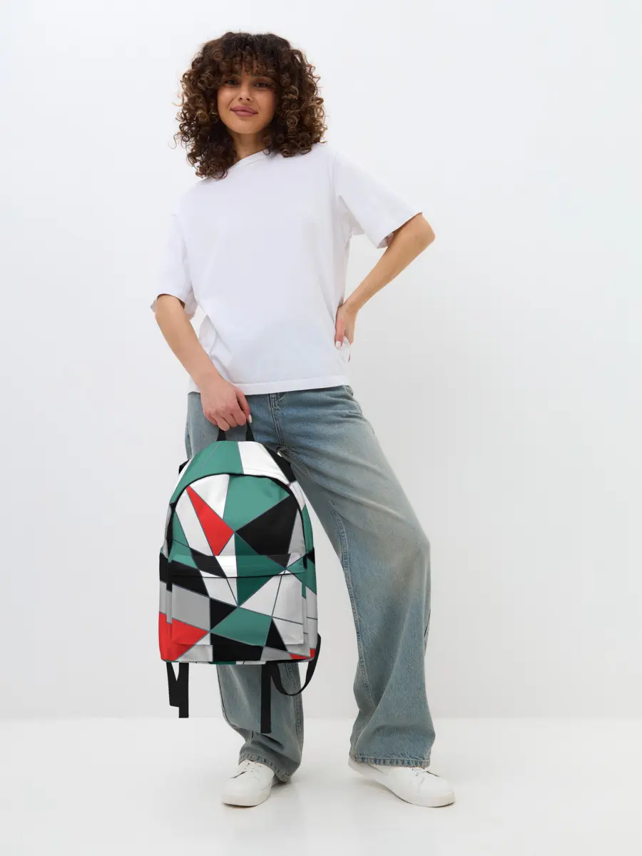 Рюкзак джинсовый / Абстрактный геометрический