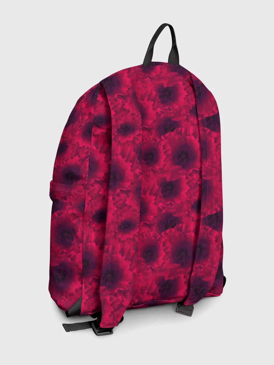 Рюкзак джинсовый / Красные маки