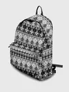 Рюкзак джинсовый / Черно-белый орнамент