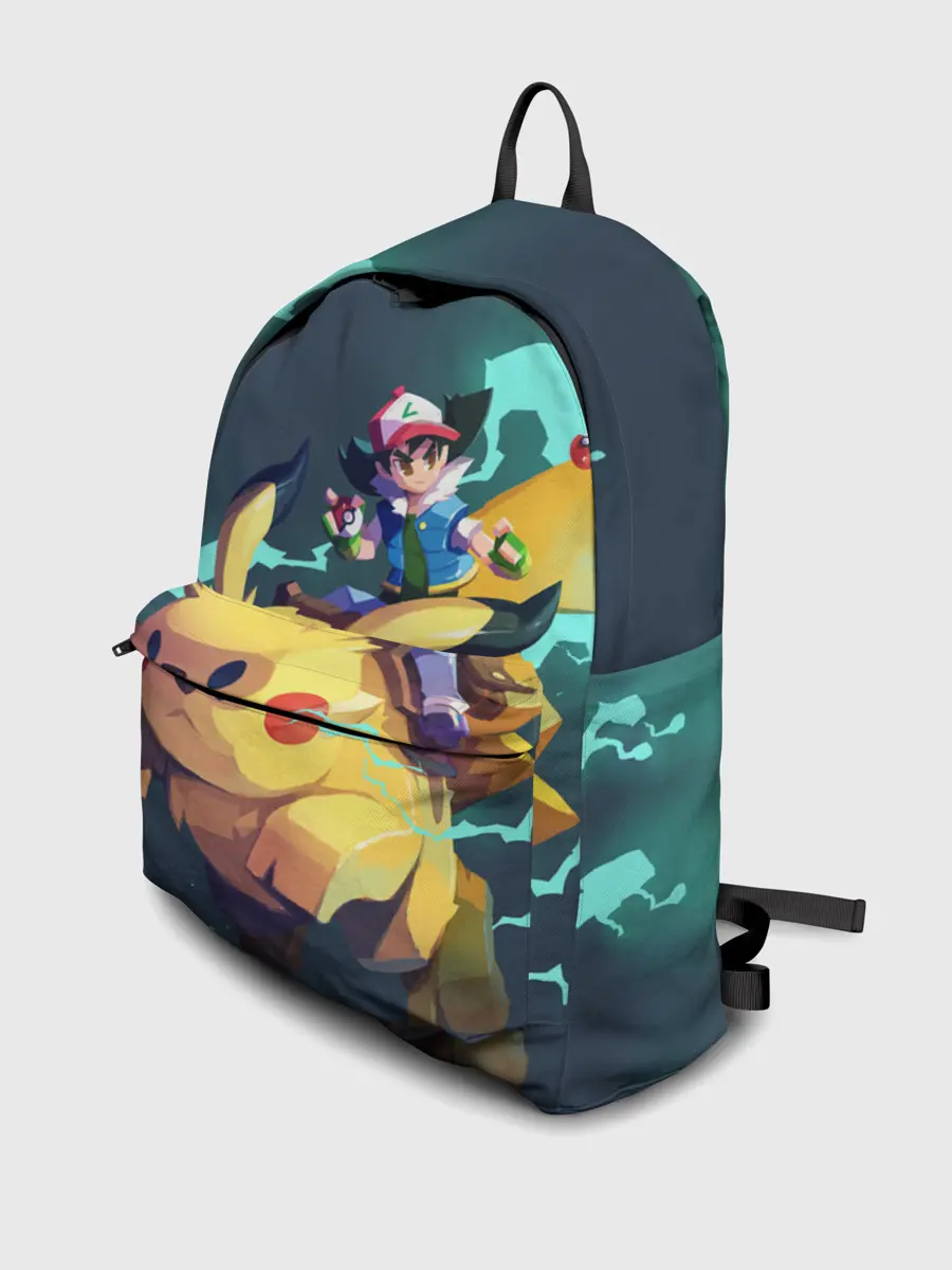 Рюкзак джинсовый / Эш с Пикачу