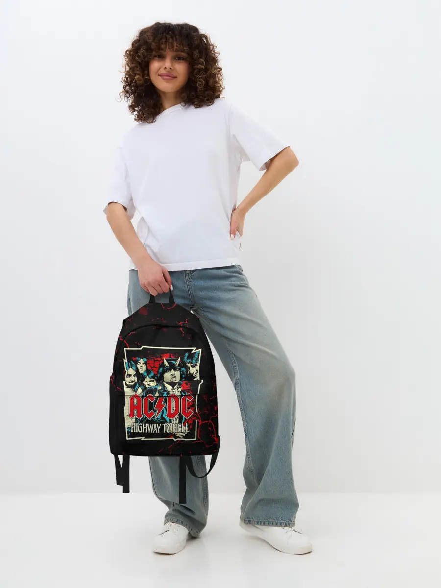 Рюкзак джинсовый / AC DC HIGHWAY TO HELL