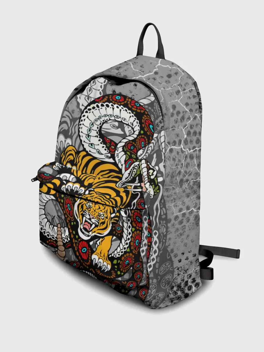 Рюкзак джинсовый / Змея и Тигр|Tiger Snake Fight