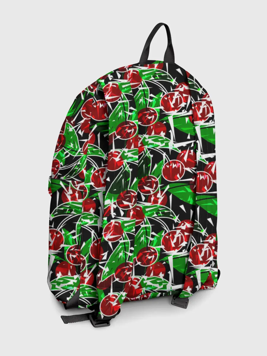 Рюкзак джинсовый / Абстрактный узор спелая вишня