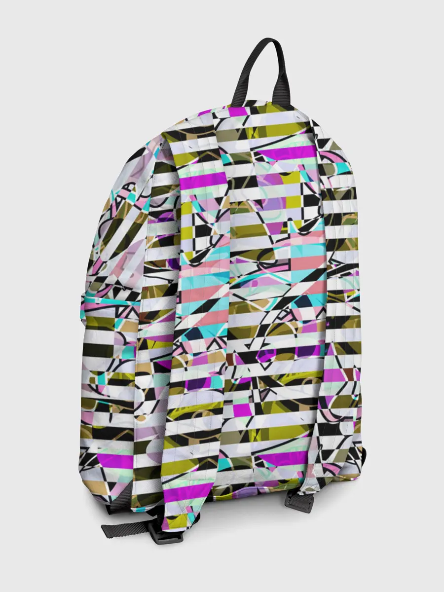 Рюкзак джинсовый / Полосатый абстрактный узор