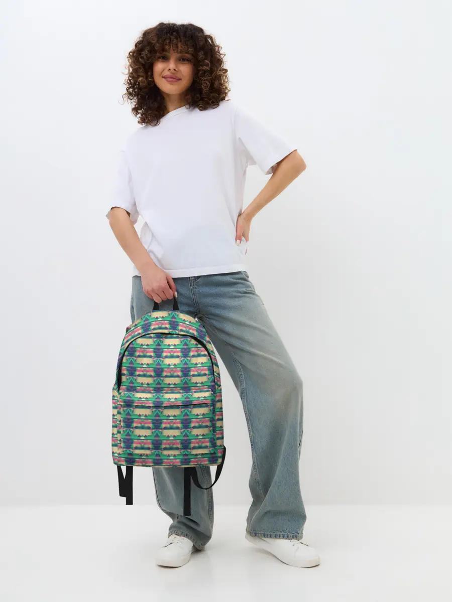 Рюкзак джинсовый / Геометрический глитч