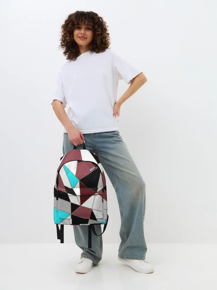 Рюкзак джинсовый / Геометрический узор