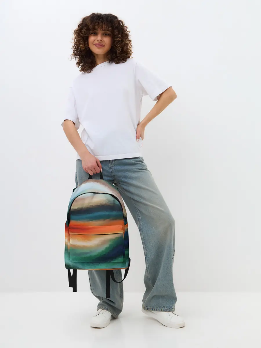 Рюкзак джинсовый / Мозаичный абстрактный узор