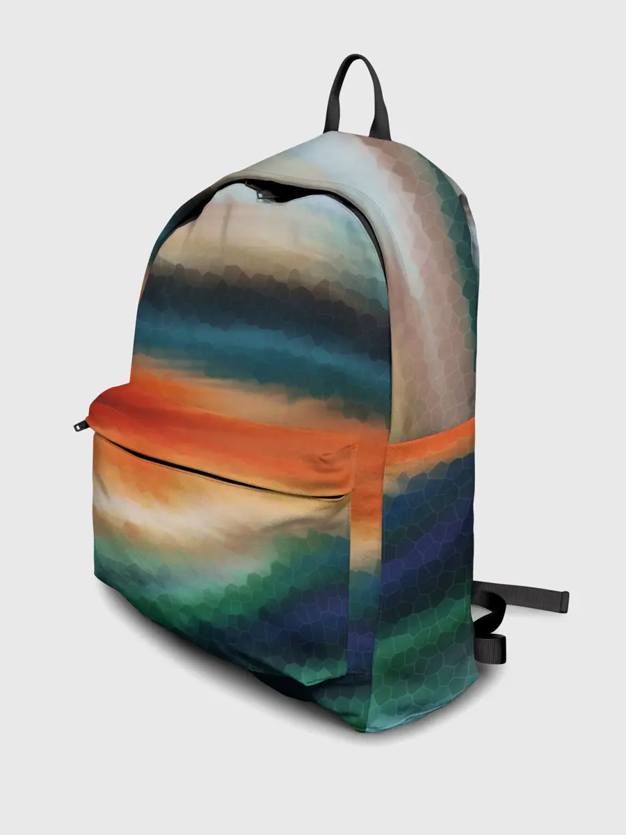 Рюкзак джинсовый / Мозаичный абстрактный узор