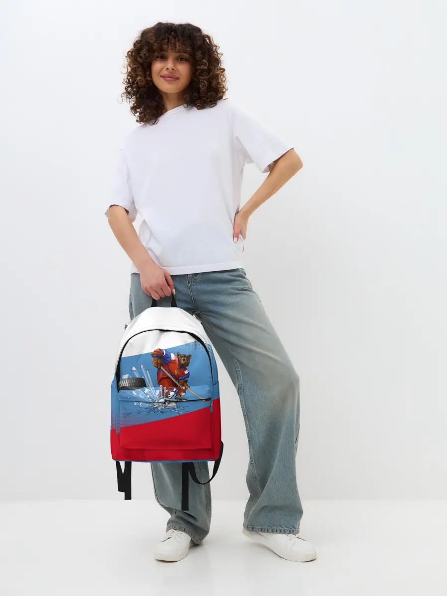 Рюкзак джинсовый / Русский хоккей