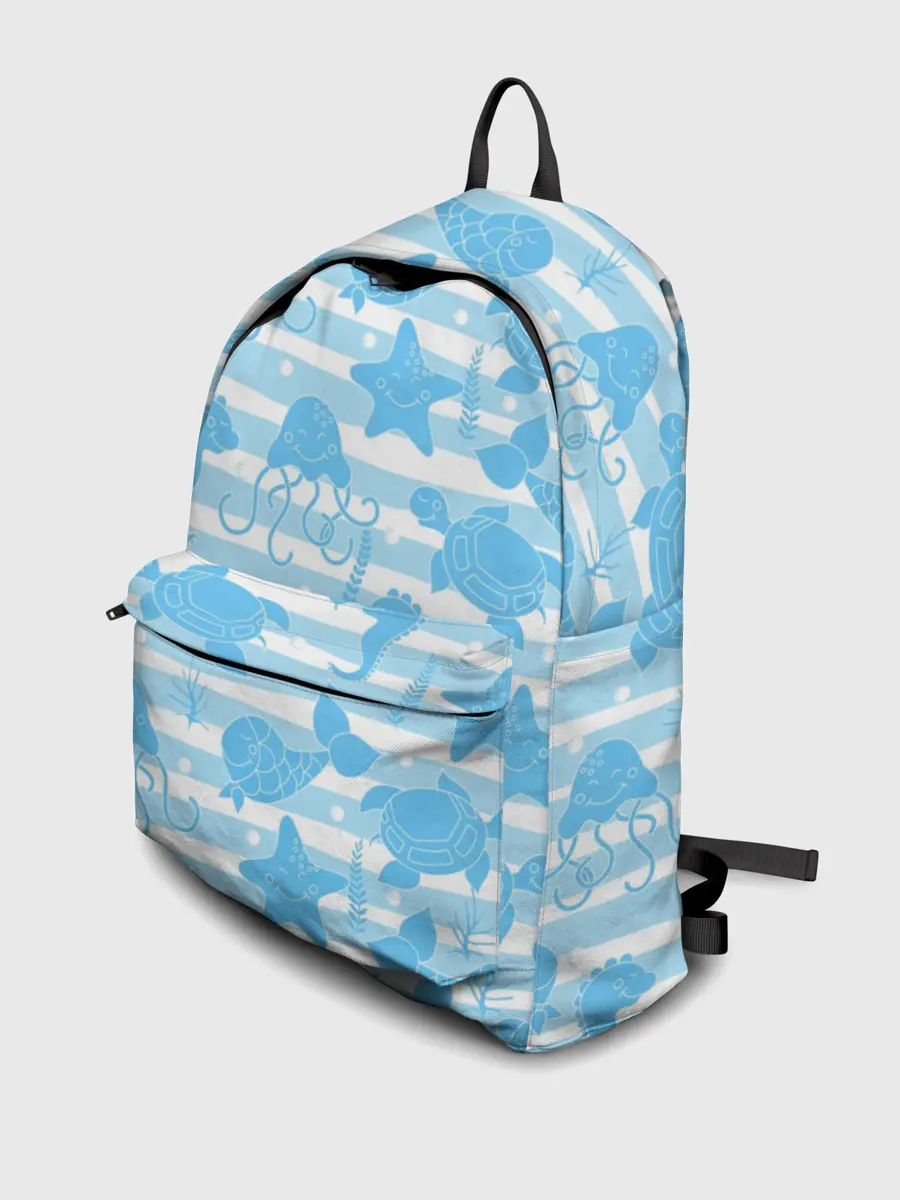 Рюкзак джинсовый / Морские жители