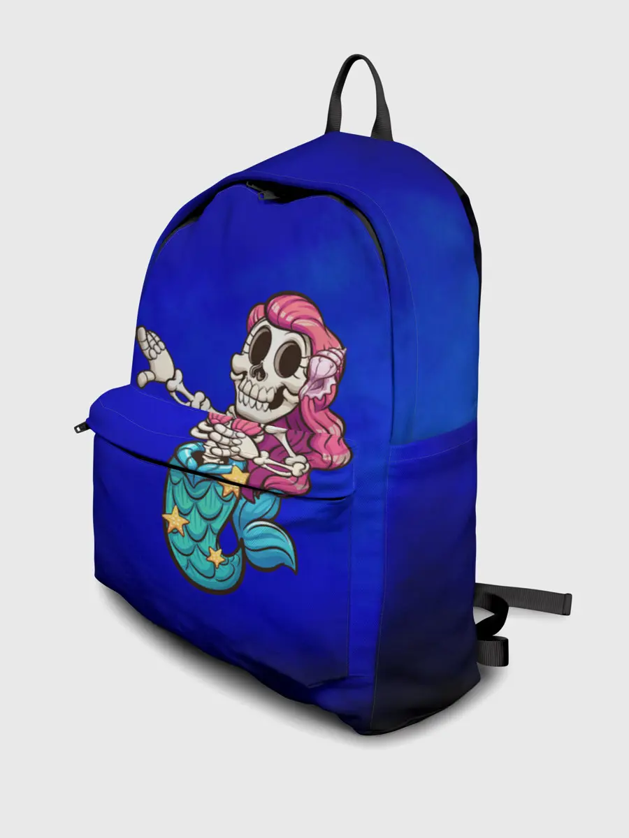 Рюкзак джинсовый / Русалка скелет | Mermaid skeleton