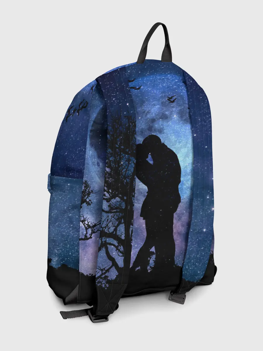 Рюкзак джинсовый / Влюбленные на фоне луны
