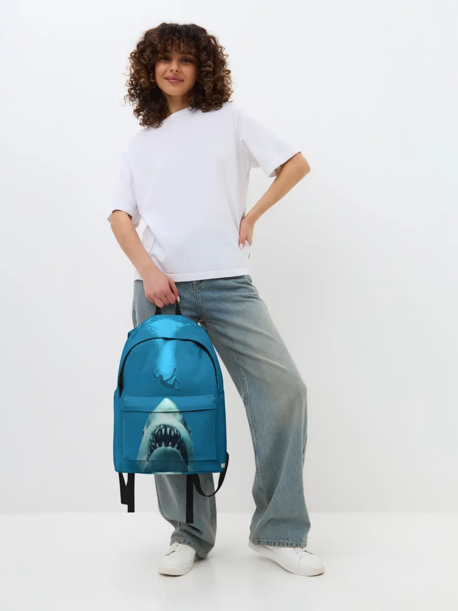 Рюкзак джинсовый / Челюсти