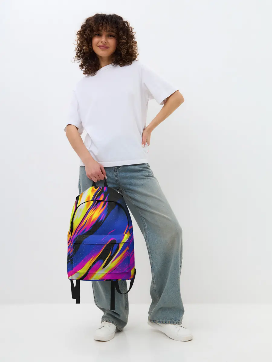 Рюкзак джинсовый / БЕНЗИНОВЫЕ РАВЗОДЫ / ТЕКСТУРА