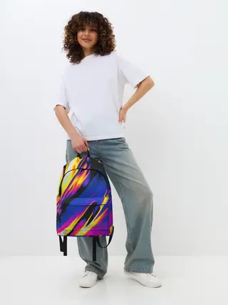 Рюкзак джинсовый / БЕНЗИНОВЫЕ РАВЗОДЫ / ТЕКСТУРА