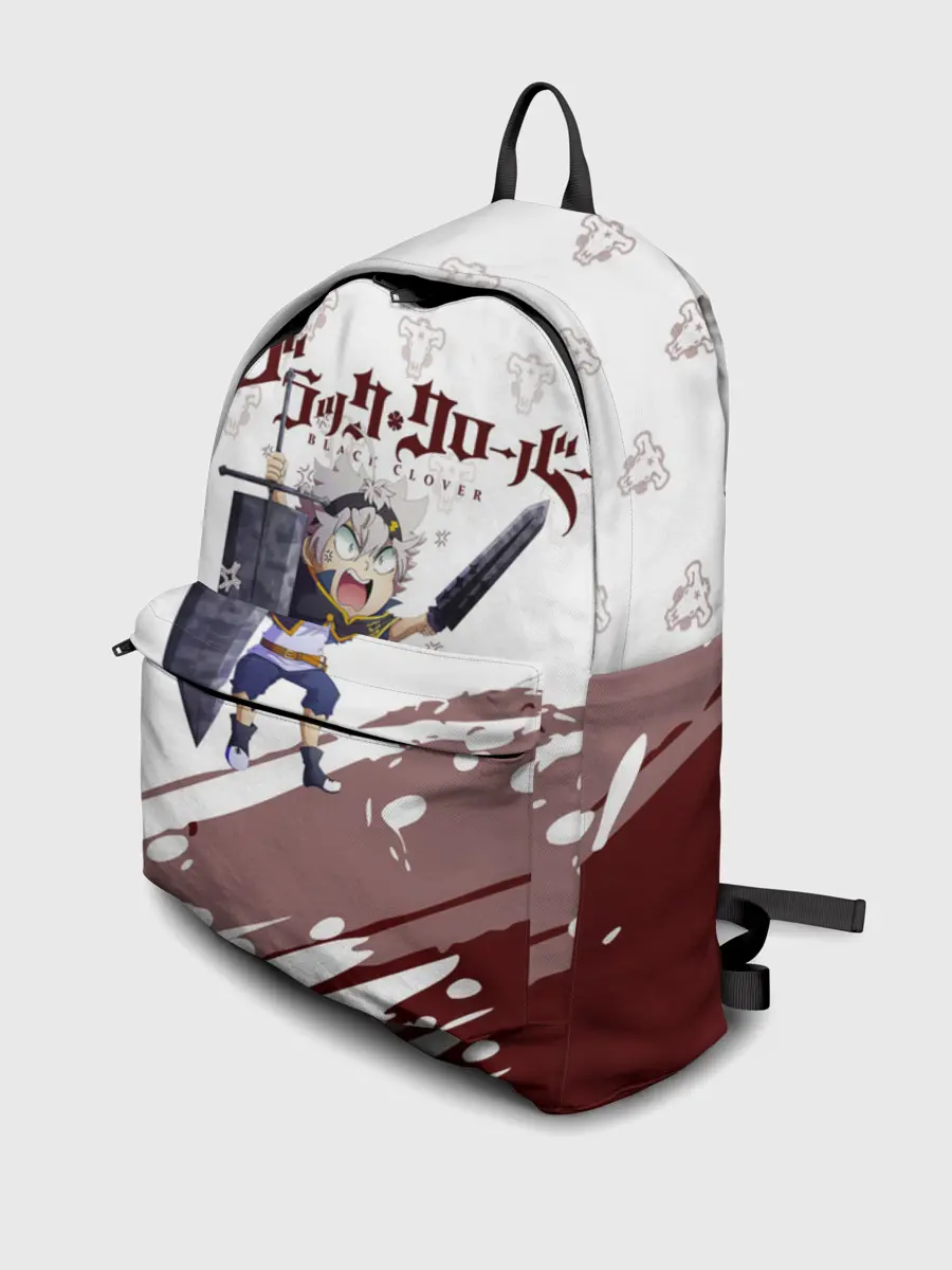 Рюкзак джинсовый / Аста кричит с мечом Чёрный клевер