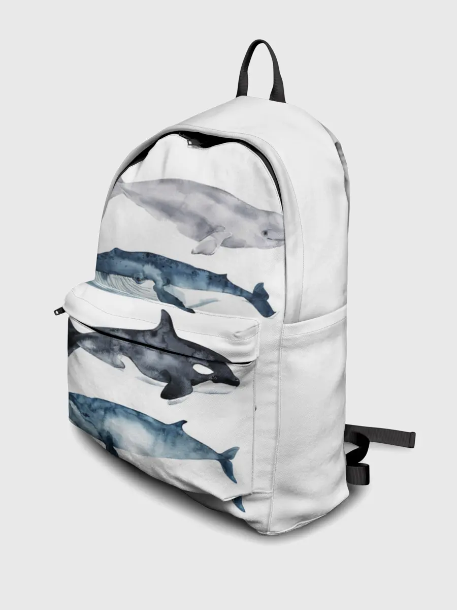 Рюкзак джинсовый / киты