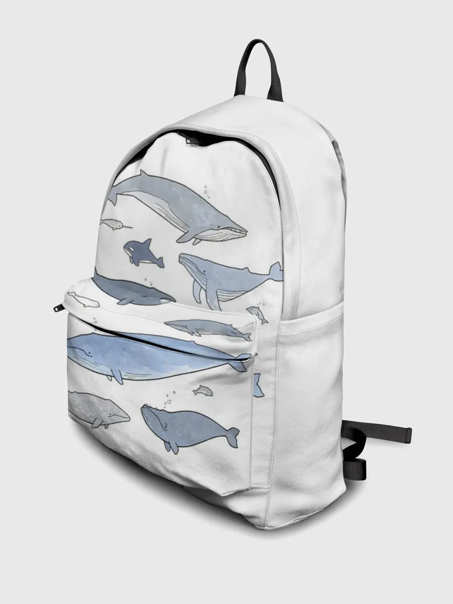 Рюкзак джинсовый / киты