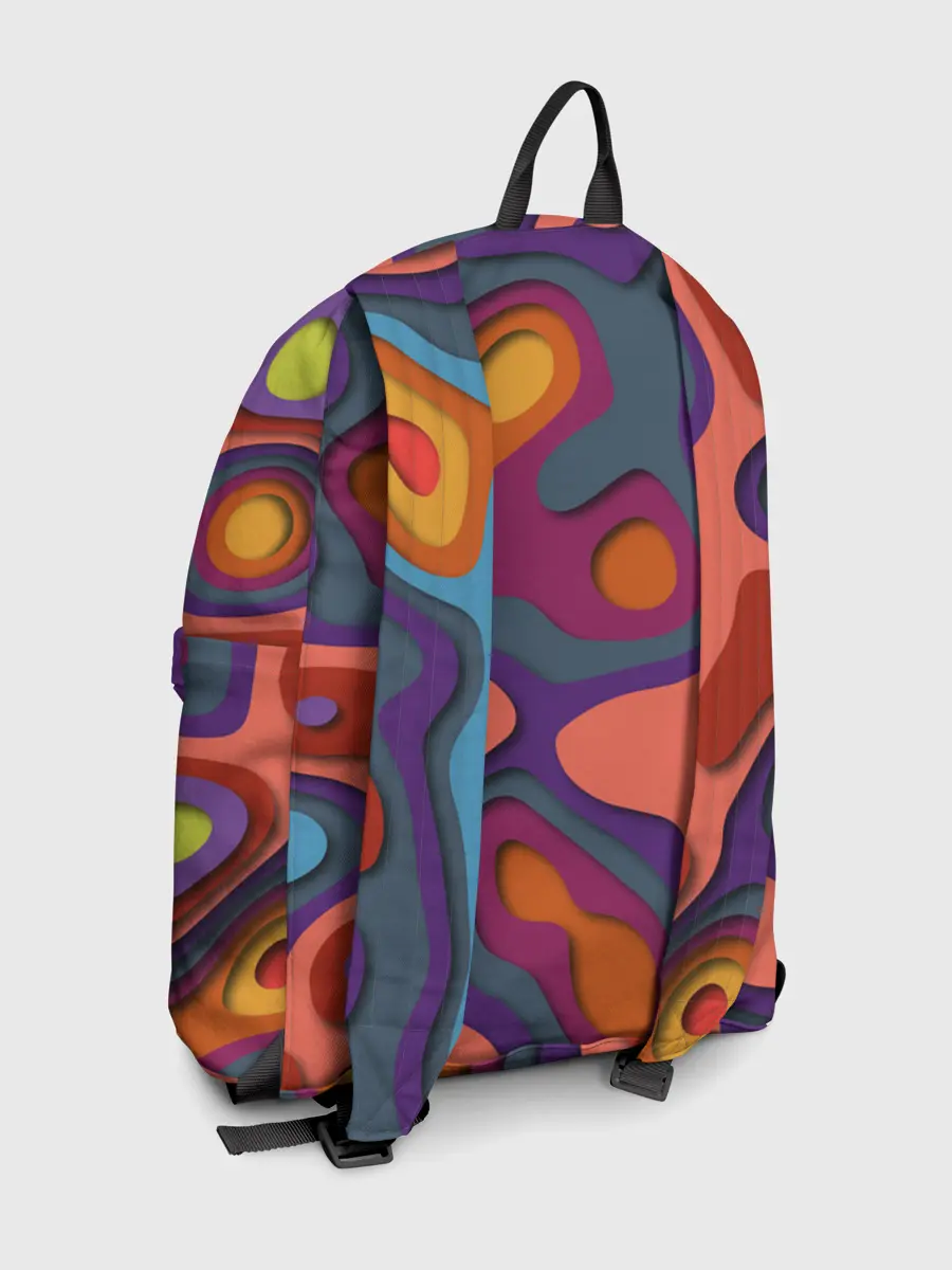 Рюкзак джинсовый / РазноцВетная абстракция