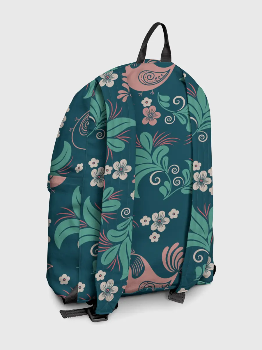 Рюкзак джинсовый / Птицы в Цветах