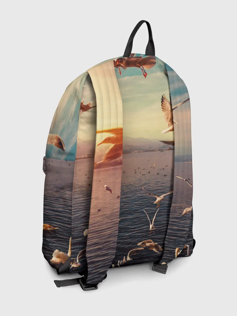 Рюкзак джинсовый / Чайки на воде