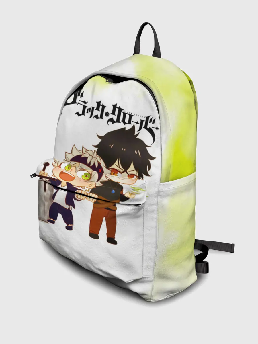 Рюкзак джинсовый / Аста и Юно Чёрный клевер