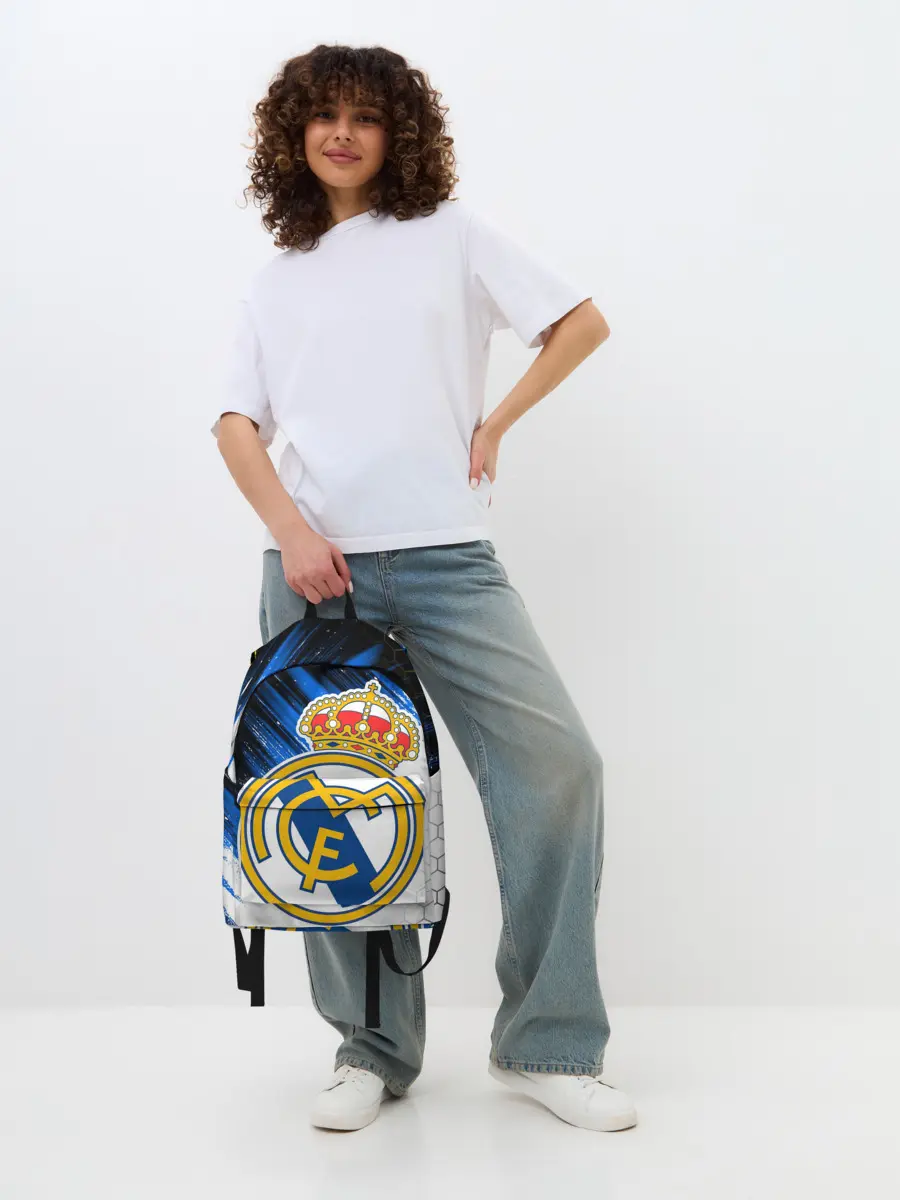 Рюкзак джинсовый / РЕАЛ МАДРИД / НЕОН / NEON