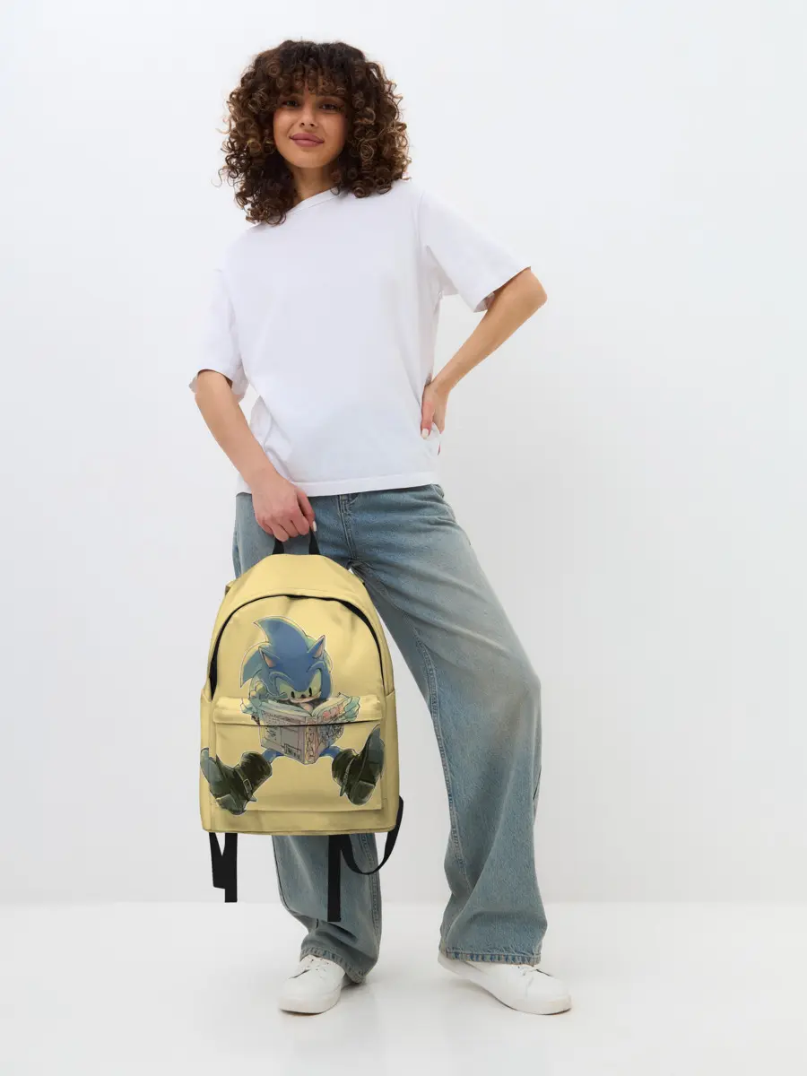 Рюкзак джинсовый / Соник с книжкой